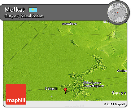 Physical Panoramic Map of Molkat