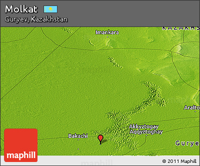 Physical Panoramic Map of Molkat