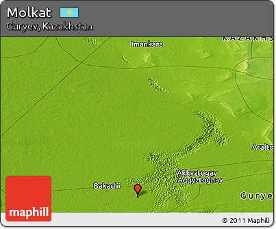 Physical Panoramic Map of Molkat