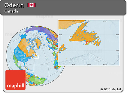 Political Location Map of Oderin