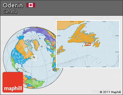 Political Location Map of Oderin