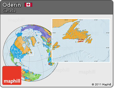 Political Location Map of Oderin