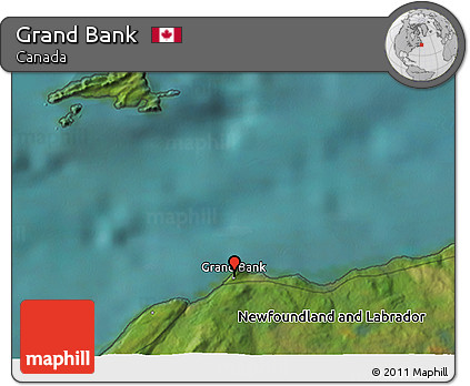 Satellite 3D Map of Grand Bank