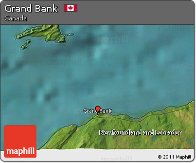 Satellite 3D Map of Grand Bank