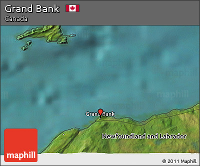 Satellite 3D Map of Grand Bank