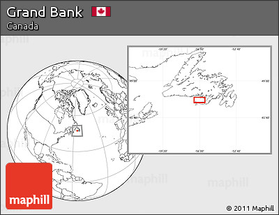 Blank Location Map of Grand Bank