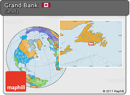 Political Location Map of Grand Bank