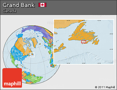 Political Location Map of Grand Bank