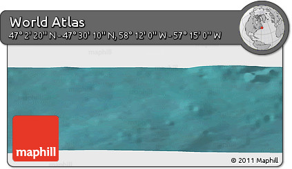 Satellite Panoramic Map of the Area around 47° 16' 15" N, 57° 43' 30" W