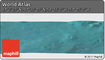 Satellite Panoramic Map of the Area around 47° 16' 15" N, 57° 43' 30" W