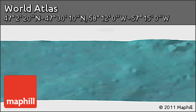 Satellite Panoramic Map of the Area around 47° 16' 15" N, 57° 43' 30" W