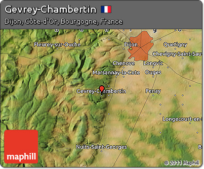 Satellite Map of Gevrey-Chambertin