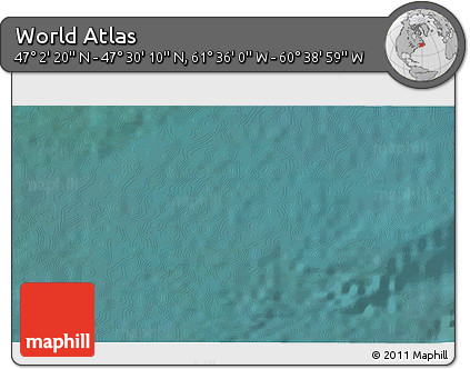 Satellite 3D Map of the Area around 47° 16' 15" N, 61° 7' 30" W