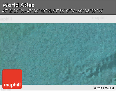 Satellite 3D Map of the Area around 47° 16' 15" N, 61° 7' 30" W