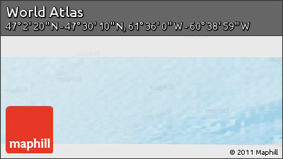 Physical Panoramic Map of the Area around 47° 16' 15" N, 61° 7' 30" W