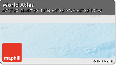 Physical Panoramic Map of the Area around 47° 16' 15" N, 61° 7' 30" W