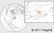 Blank Location Map of the area around 47° 16' 15" N, 63° 40' 30" W