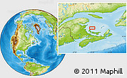 Physical Location Map of the area around 47° 16' 15" N, 63° 40' 30" W