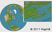 Satellite Location Map of the area around 47° 16' 15" N, 63° 40' 30" W