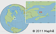 Savanna Style Location Map of the area around 47° 16' 15" N, 63° 40' 30" W