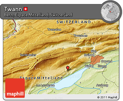 Physical 3D Map of Twann