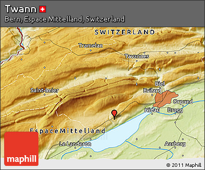Physical 3D Map of Twann