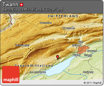 Physical 3D Map of Twann