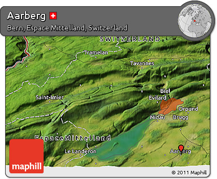 Satellite 3D Map of Aarberg