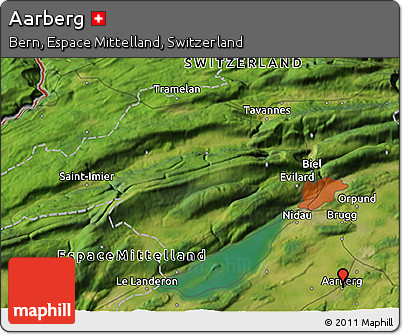 Satellite 3D Map of Aarberg
