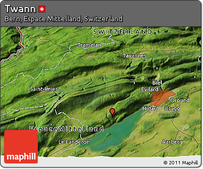 Satellite 3D Map of Twann