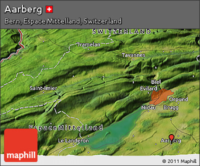 Satellite 3D Map of Aarberg