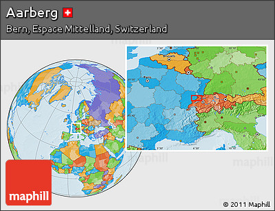 Political Location Map of Aarberg