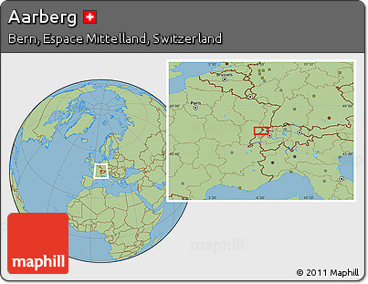Savanna Style Location Map of Aarberg