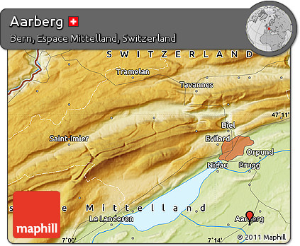 Physical Map of Aarberg