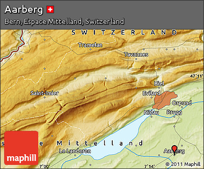 Physical Map of Aarberg