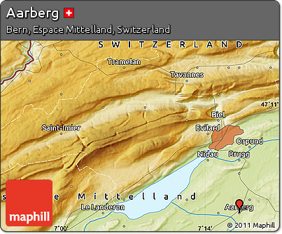 Physical Map of Aarberg
