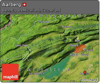 Satellite Map of Aarberg