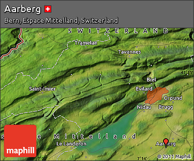 Satellite Map of Aarberg