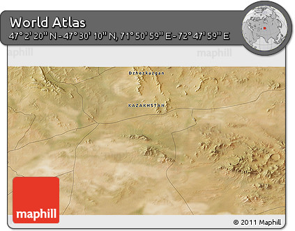Satellite 3D Map of the Area around 47° 16' 15" N, 72° 19' 29" E