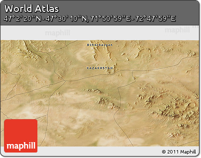 Satellite 3D Map of the Area around 47° 16' 15" N, 72° 19' 29" E
