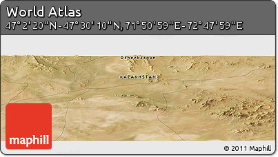 Satellite Panoramic Map of the Area around 47° 16' 15" N, 72° 19' 29" E