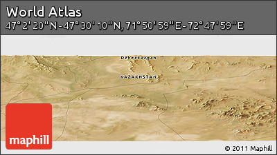 Satellite Panoramic Map of the Area around 47° 16' 15" N, 72° 19' 29" E
