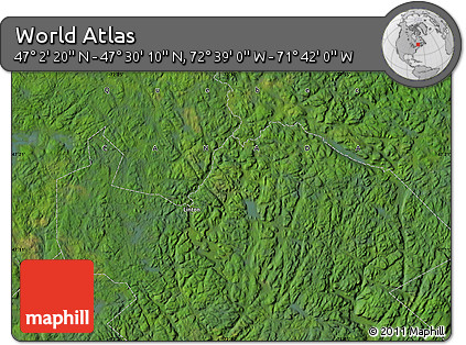 Satellite Map of the Area around 47° 16' 15" N, 72° 10' 30" W