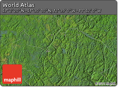 Satellite Map of the Area around 47° 16' 15" N, 72° 10' 30" W