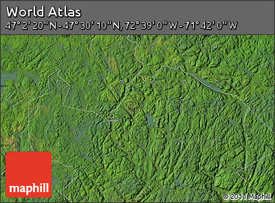Satellite Map of the Area around 47° 16' 15" N, 72° 10' 30" W
