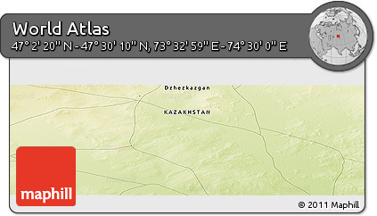 Physical Panoramic Map of the Area around 47° 16' 15" N, 74° 1' 30" E