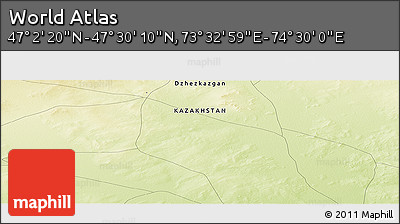 Physical Panoramic Map of the Area around 47° 16' 15" N, 74° 1' 30" E