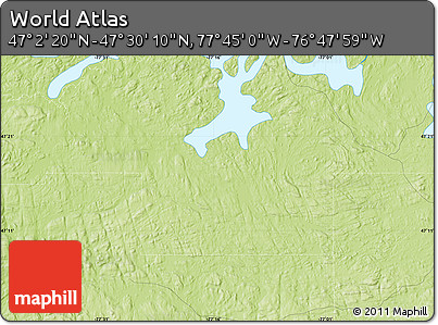Physical Map of the Area around 47° 16' 15" N, 77° 16' 30" W