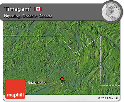 Satellite 3D Map of Timagami