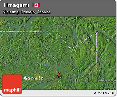 Satellite 3D Map of Timagami